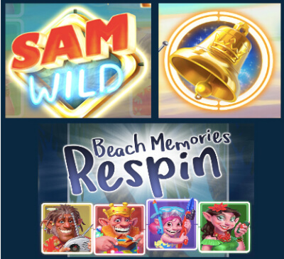 Bonus features Sam on the Beach