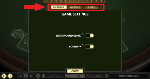 game settings