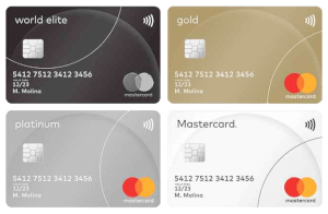 Verschillende betaalkaarten